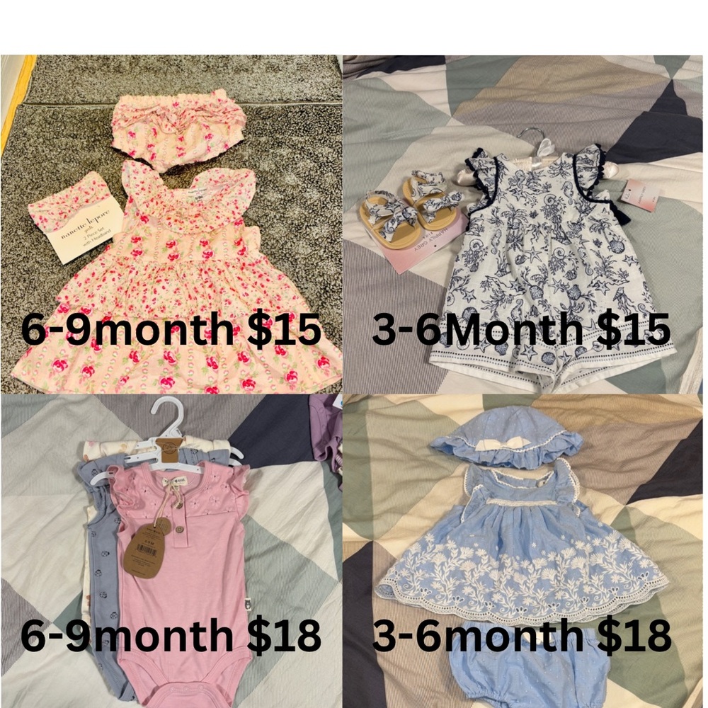 Floral Baby Dress Set bundle